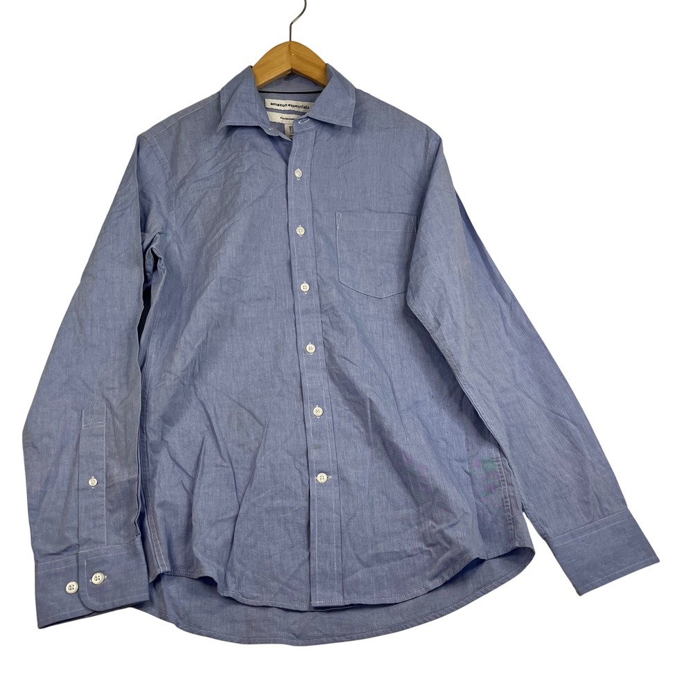 Amazon Essentials Mens Slim Fit Long Sleeve Cotton Oxford Shirt Blue B0775M HL5V